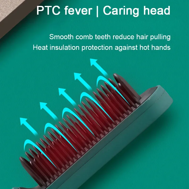 Comb Hair Straightener with Temperature Display